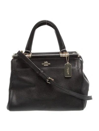 Pre-owned Coach Leather Shoulder Bag In Black