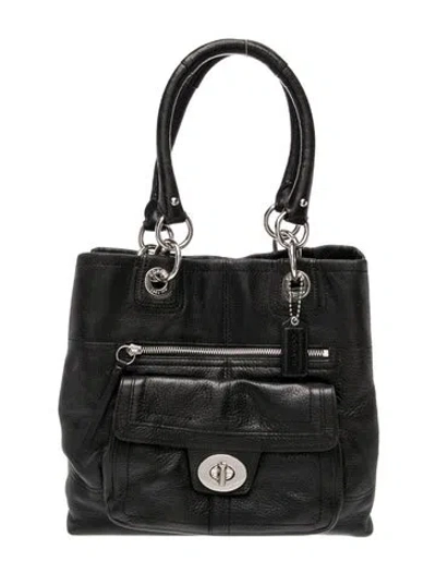 Pre-owned Coach Leather Shoulder Bag In Black