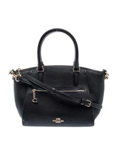 Pre-owned Coach Leather Shoulder Bag In Black