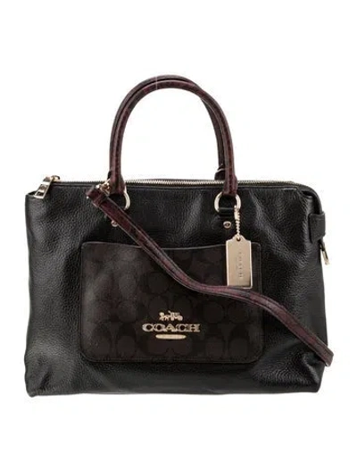Pre-owned Coach Leather Shoulder Bag In Black