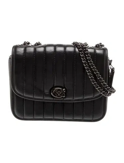 Pre-owned Coach Leather Shoulder Bag In Black