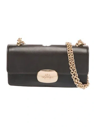 Pre-owned Coach Leather Shoulder Bag In Black