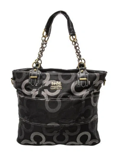 Pre-owned Coach Leather Shoulder Bag In Black
