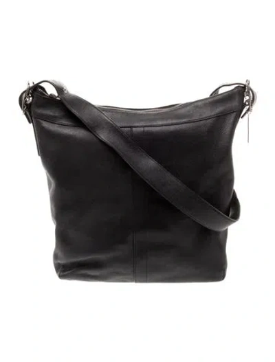 Pre-owned Coach Leather Shoulder Bag In Black