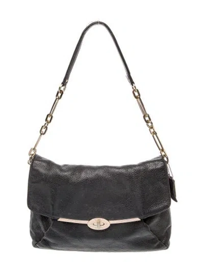 Pre-owned Coach Leather Shoulder Bag In Black