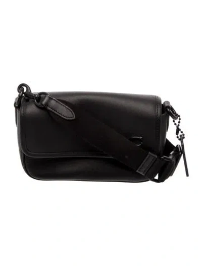 Pre-owned Coach Leather Shoulder Bag In Black