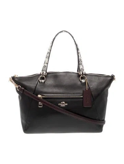 Pre-owned Coach Leather Shoulder Bag In Black