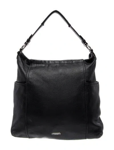 Pre-owned Coach Leather Shoulder Bag In Black