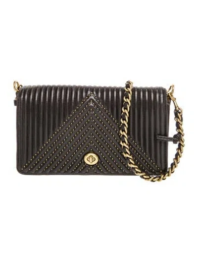 Pre-owned Coach Leather Shoulder Bag In Black