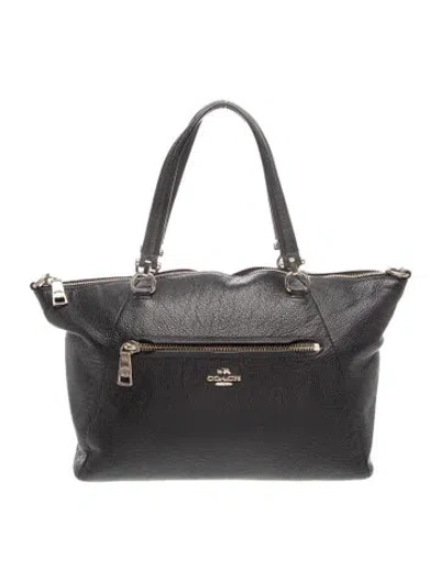 Pre-owned Coach Leather Shoulder Bag In Black