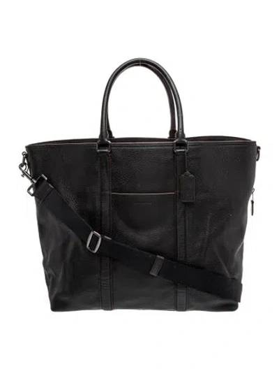 Pre-owned Coach Leather Shoulder Bag In Black