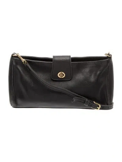 Pre-owned Coach Leather Shoulder Bag In Black