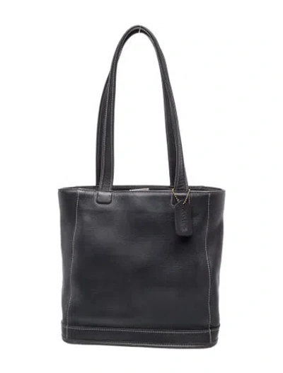 Pre-owned Coach Leather Shoulder Bag In Black