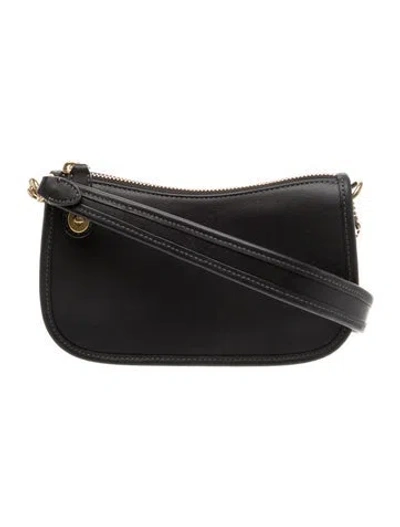 Pre-owned Coach Leather Shoulder Bag In Black