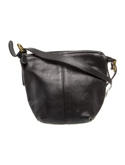 Pre-owned Coach Leather Shoulder Bag In Black