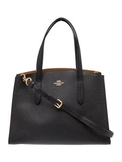Pre-owned Coach Leather Shoulder Bag In Black