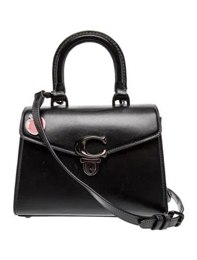 Pre-owned Coach Leather Shoulder Bag In Black