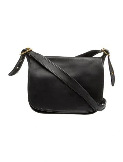 Pre-owned Coach Leather Shoulder Bag In Black
