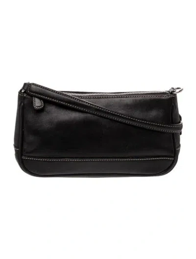 Pre-owned Coach Leather Shoulder Bag In Black