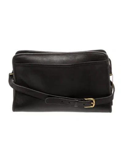 Pre-owned Coach Leather Shoulder Bag In Black