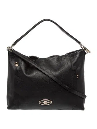 Pre-owned Coach Leather Shoulder Bag In Black