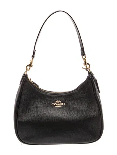 Pre-owned Coach Leather Shoulder Bag In Black
