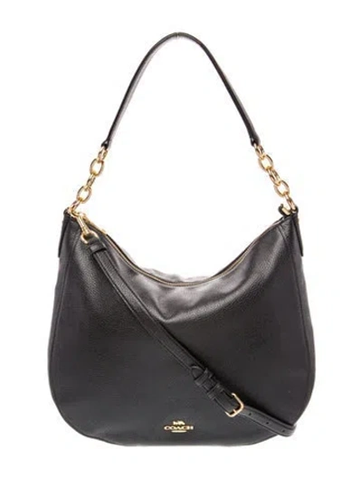 Pre-owned Coach Leather Shoulder Bag In Black