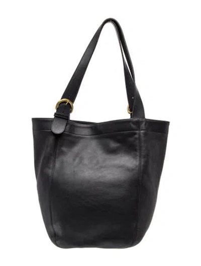 Pre-owned Coach Leather Shoulder Bag In Black