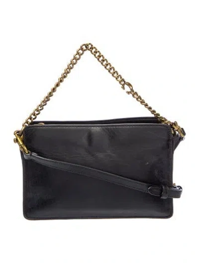 Pre-owned Coach Leather Shoulder Bag In Black