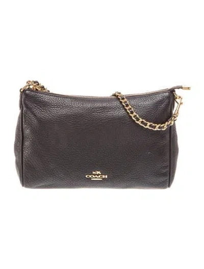 Pre-owned Coach Leather Shoulder Bag In Black