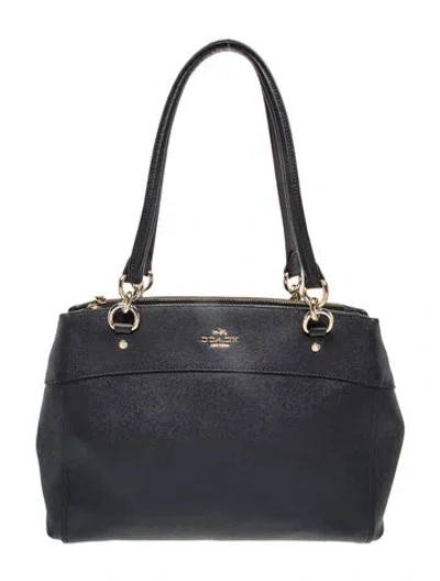 Pre-owned Coach Leather Shoulder Bag In Black