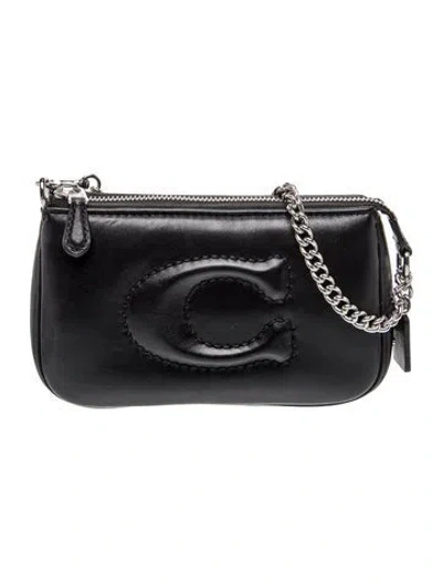 Pre-owned Coach Leather Shoulder Bag In Black