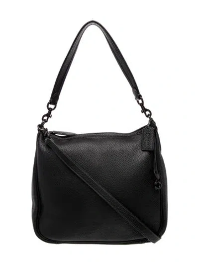 Pre-owned Coach Leather Shoulder Bag In Black