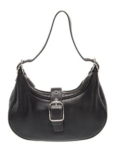 Pre-owned Coach Leather Shoulder Bag In Black