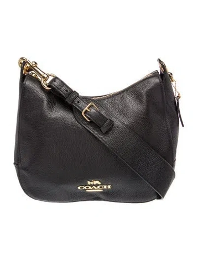 Pre-owned Coach Leather Shoulder Bag In Black