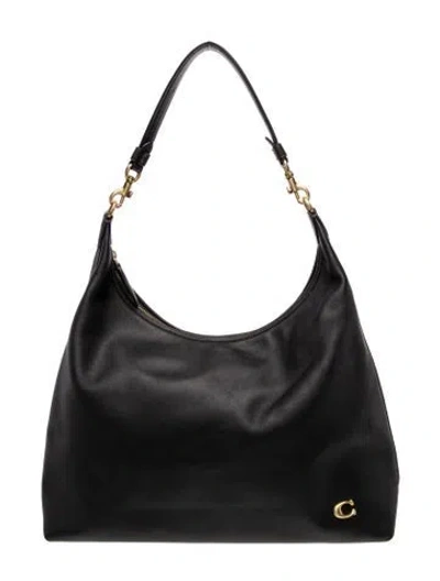 Pre-owned Coach Leather Shoulder Bag In Black