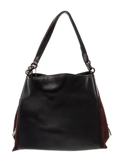 Pre-owned Coach Leather Shoulder Bag In Black