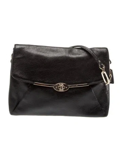 Pre-owned Coach Leather Shoulder Bag In Black