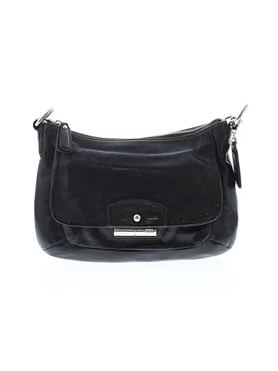 Pre-owned Coach Leather Shoulder Bag In Black