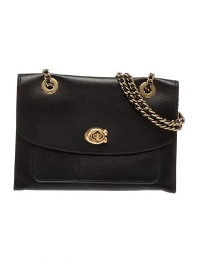 Pre-owned Coach Leather Shoulder Bag In Black