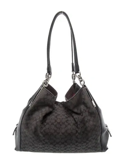 Pre-owned Coach Leather Shoulder Bag In Black