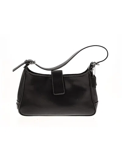 Pre-owned Coach Leather Shoulder Bag In Black