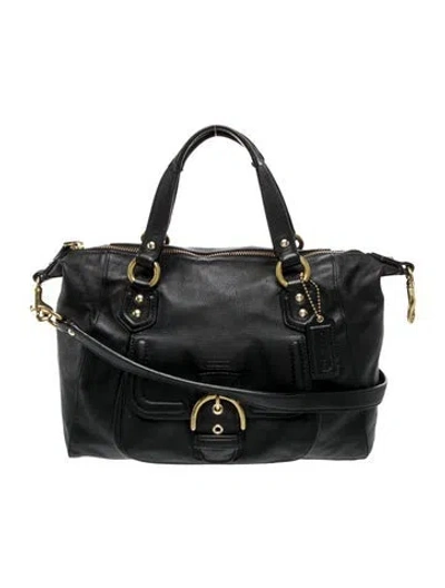 Pre-owned Coach Leather Shoulder Bag In Black
