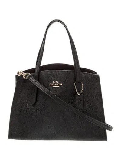 Pre-owned Coach Leather Shoulder Bag In Black