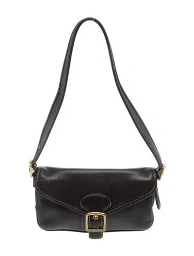 Pre-owned Coach Leather Shoulder Bag In Black