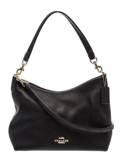Pre-owned Coach Leather Shoulder Bag In Black