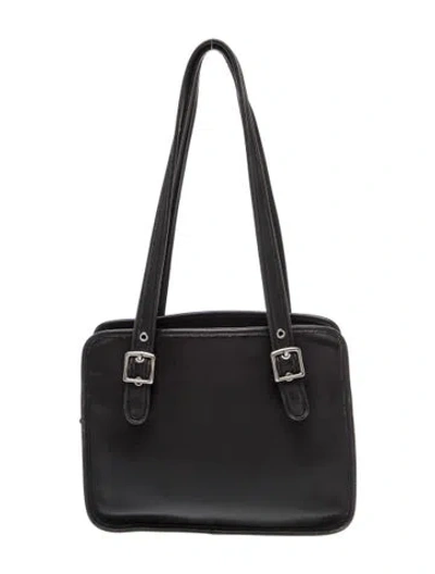 Pre-owned Coach Leather Shoulder Bag In Black