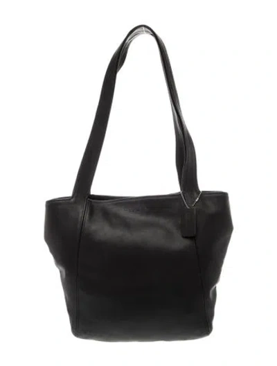 Pre-owned Coach Leather Shoulder Bag In Black