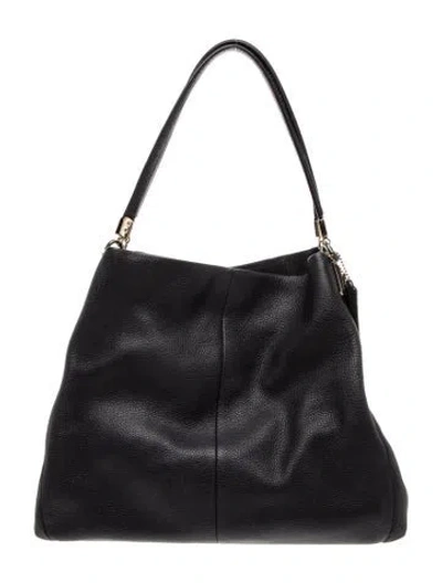 Pre-owned Coach Leather Shoulder Bag In Black