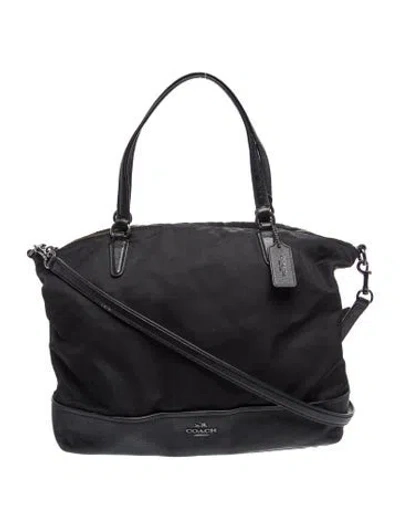 Pre-owned Coach Leather Shoulder Bag In Black